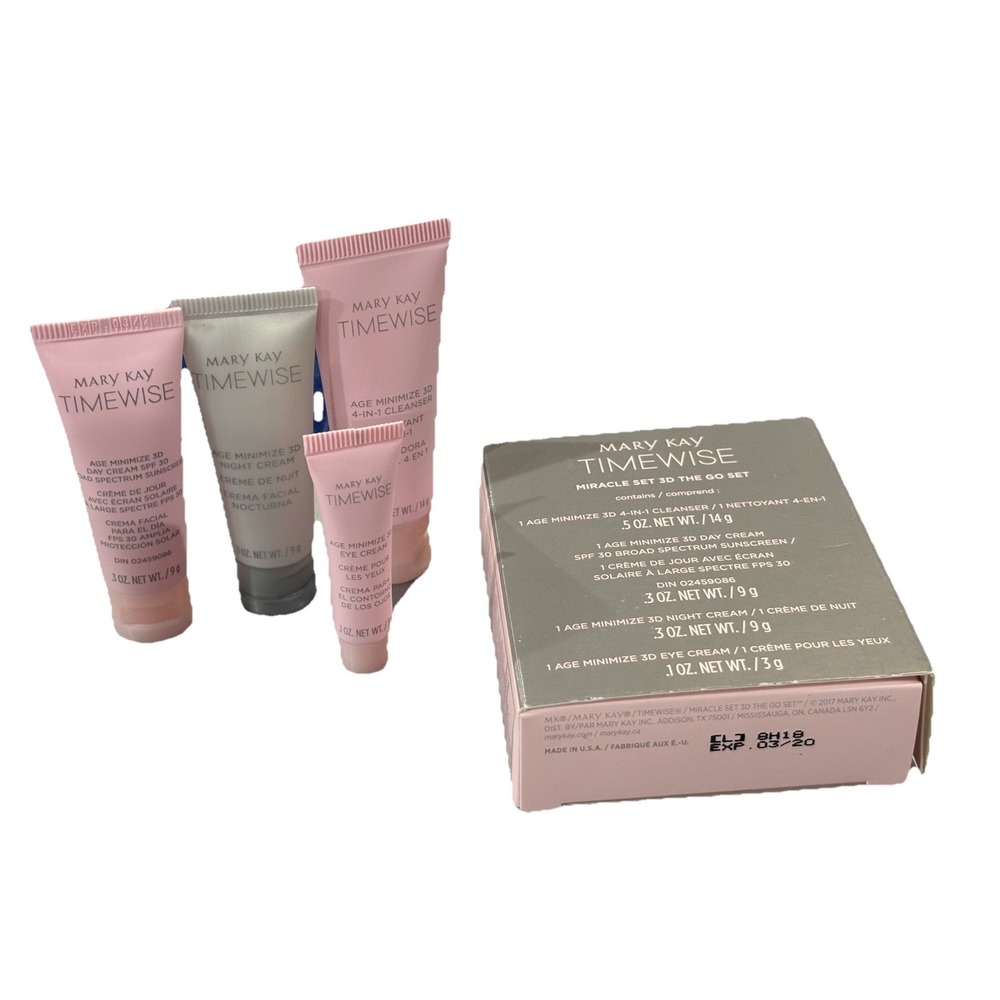Mary Kay TimeWise Miracle Set 3D The Go Set 089020 Exp 03/20 Combination to Oily